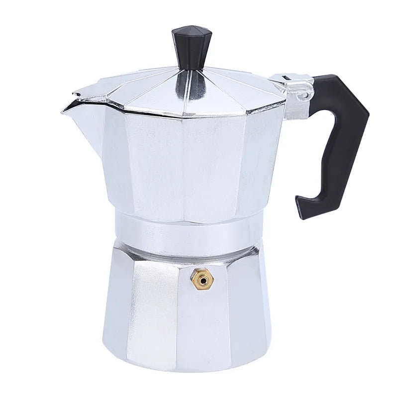 Moka Pot Italian Coffee Machine Espresso Aluminum Geyser Coffee Maker Kettle Latte Stove Classic Coffee Barista Accessories
