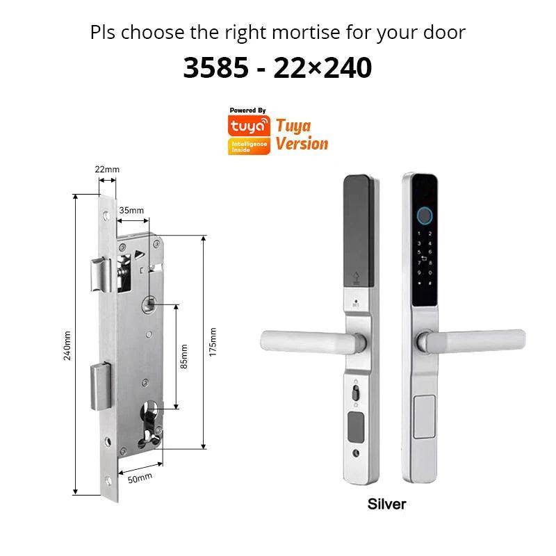WiFi Smart Sliding Door Lock IP66, Fingerprint, Card, Code - P12 Hub Europe