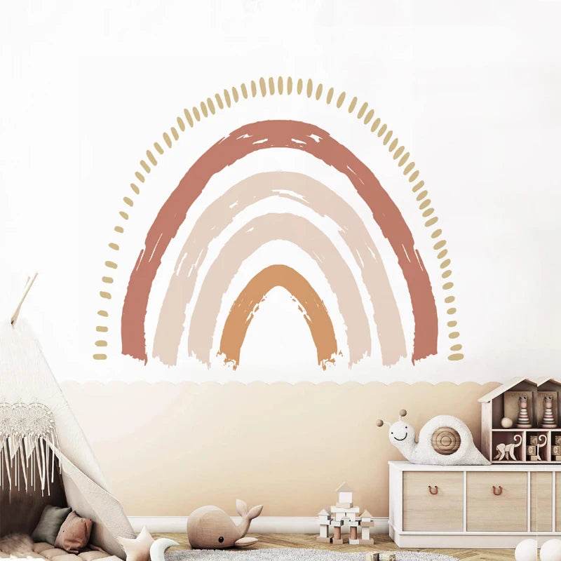 Nursery Boho Rainbow Wall Decals Wallpapers Wall Stickers Waterproof Children Living Room Bedroom KIds Baby Home Decor - P12 Hub Europe