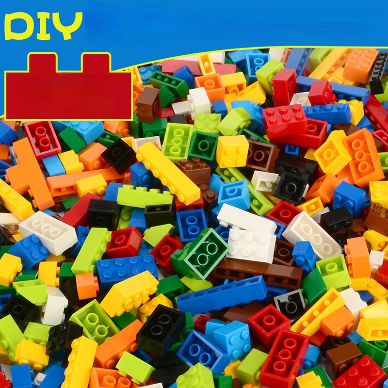 1000 DIY creative building blocks bulk set Urban Classic building blocks Assembled birthday gift children's educational toys