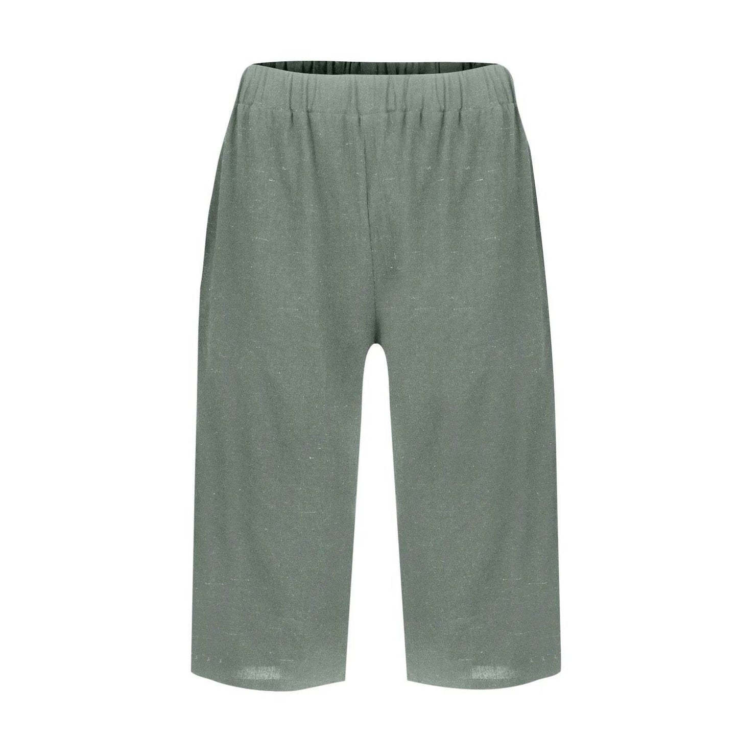 High Waist Solid Workout Capris - P12 Hub Europe
