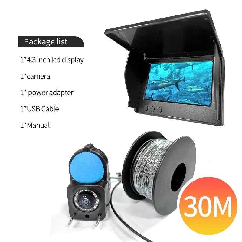 LCD Underwater Endoscope 1080P, Night Vision, Fish Finder, IP68, 15/30M Cable - P12 Hub Europe