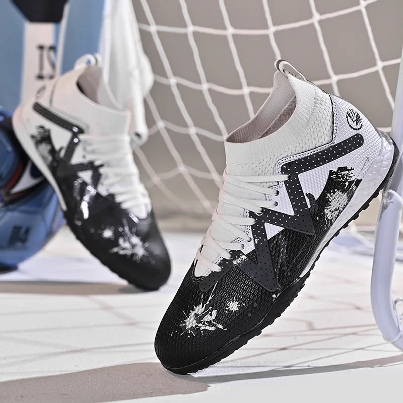 Men's Football Shoes Professional Sports Shoes Men's Long Nail FG Outdoor Sports Cleats Training Shoes Anti Slip Shoes
