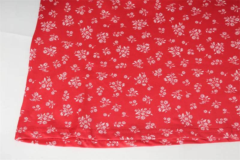2025 French Retro Floral Summer Dress - Beach Skirt - P12 Hub Europe