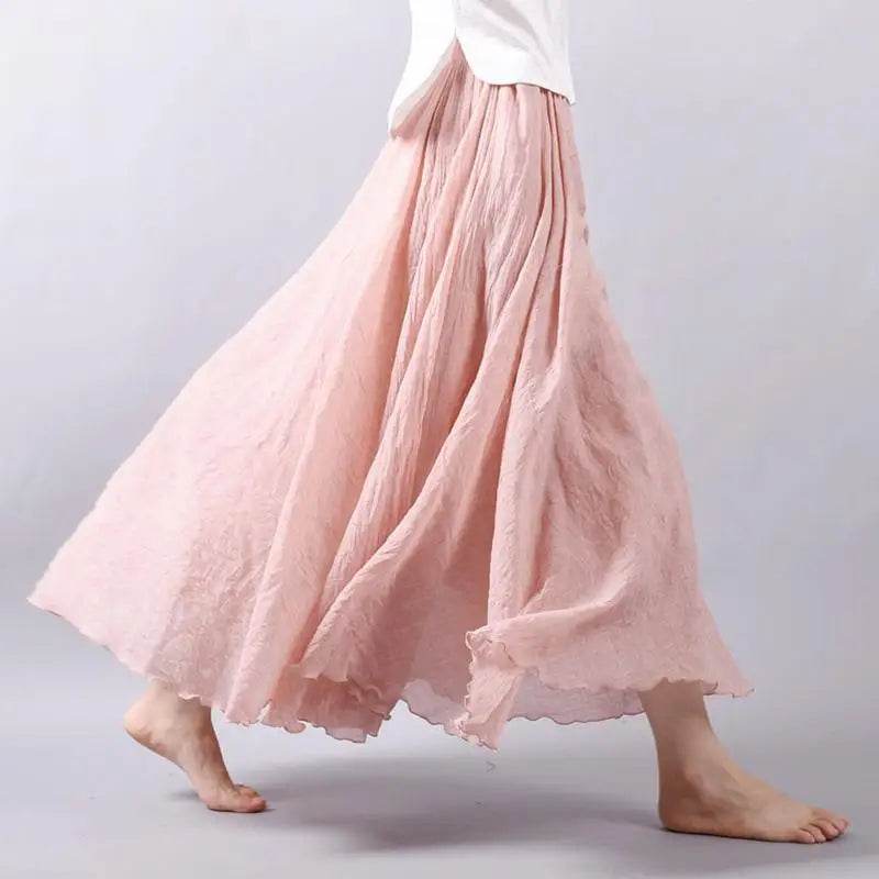 Women's Elegant Linen Maxi Skirt - P12 Hub Europe
