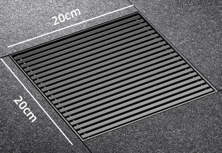 Large Floor Drain 304 Stainless Steel 12/15/20cm Square Linear Bathroom Floor Drains Outdoor Courtyard Large Diameter Drain