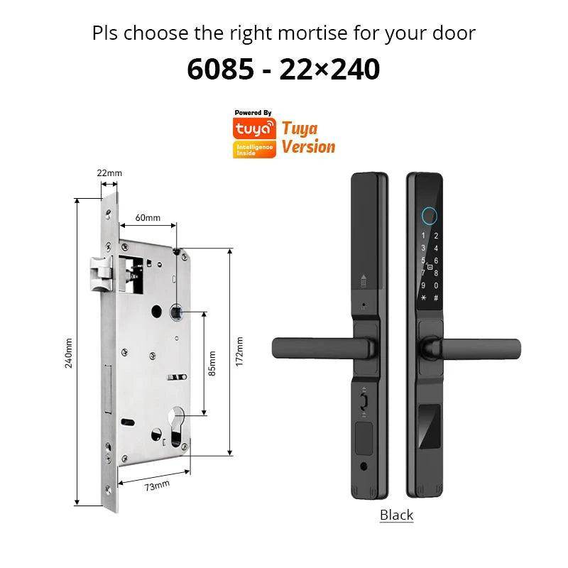 WiFi Smart Sliding Door Lock IP66, Fingerprint, Card, Code - P12 Hub Europe