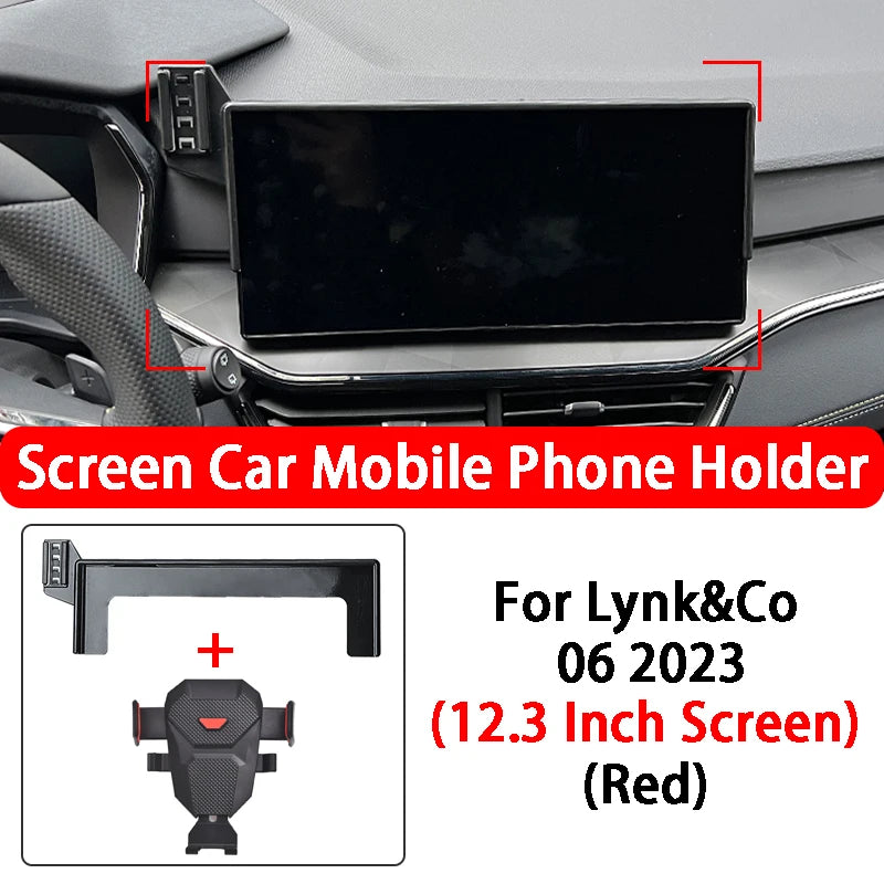 For Lynk&Co 03 06 Special Car Screen Mobile Phone Holder 360 ° Rotation GPS Stable Phone Holder Car Styling Accessories