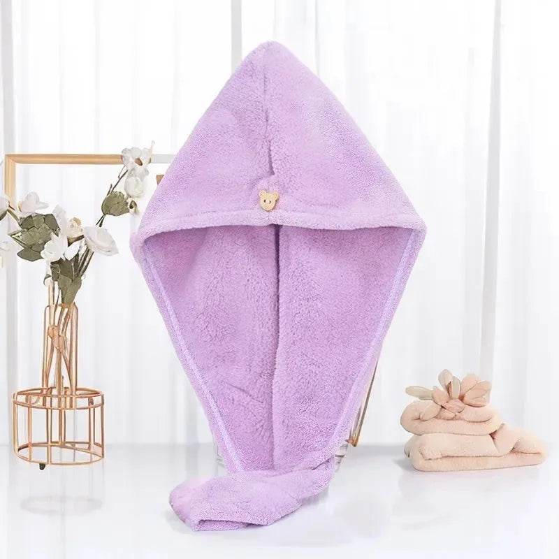 Dry Hair Hat Woman Absorbent Quick Dry Wipe Hair Towel Long Hair Cute Shower Cap Bathroom Accessories Quick Dry Towel - P12 Hub Europe