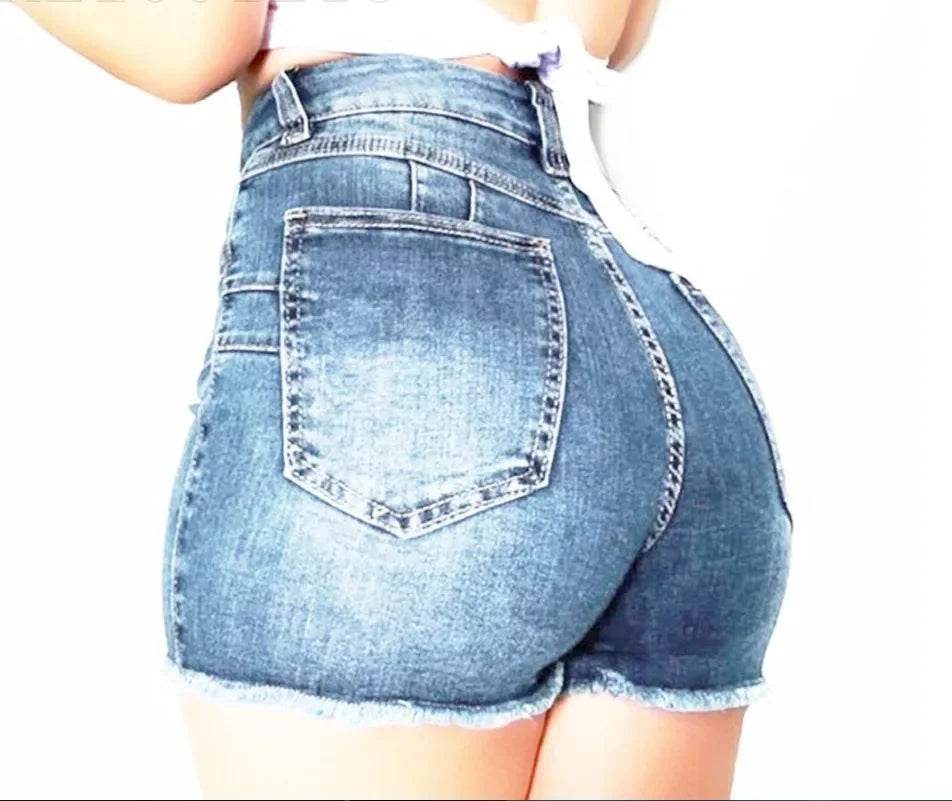 Women's Distressed Denim Shorts - P12 Hub Europe