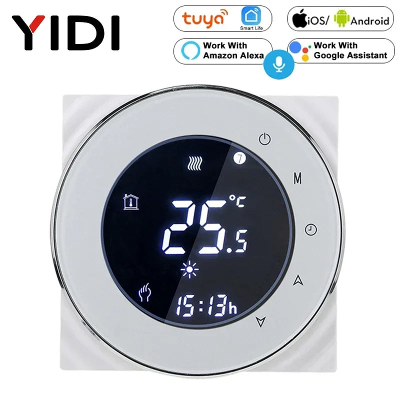 Smart Touch WIFI Thermostat LCD Screen Water Heating Electirc Floor Heating Water Gas Boiler Temperature Controller Google Home