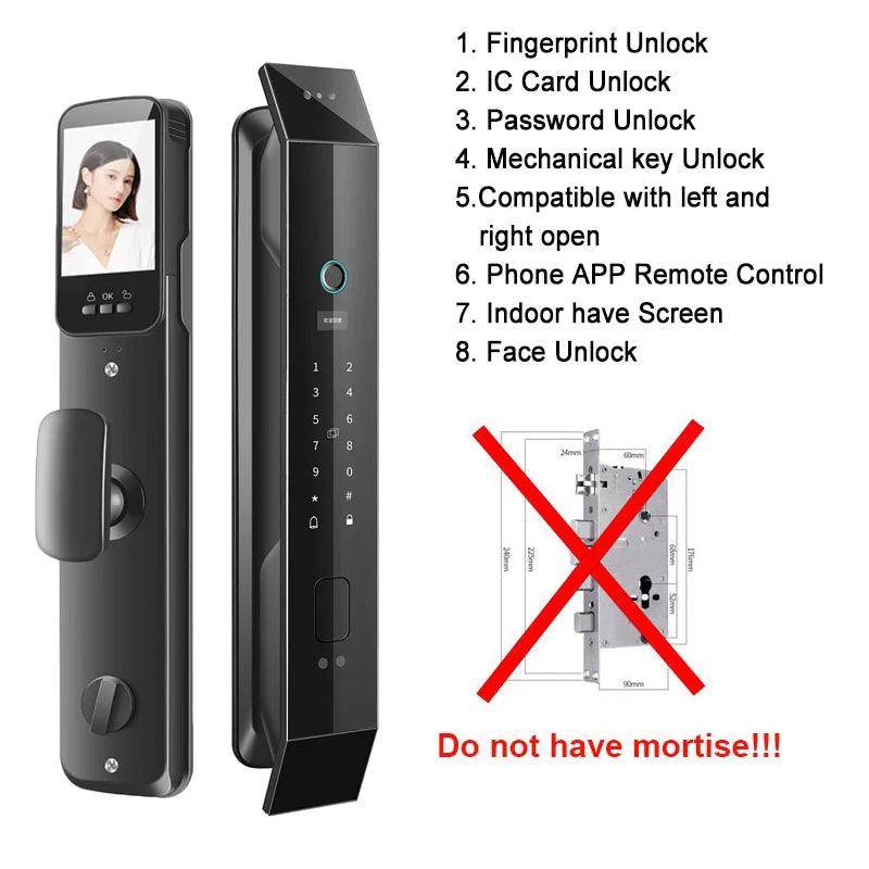 Smart Lock Video Doorbell, App, 6-in-1, 4200mAh - P12 Hub Europe