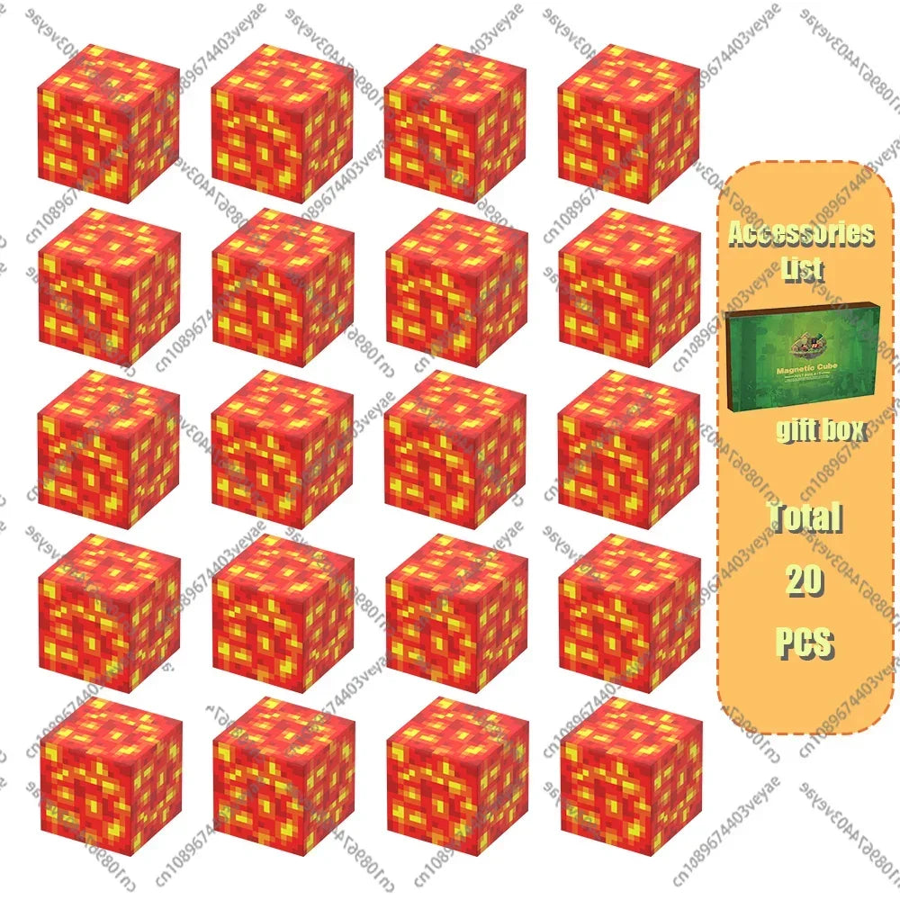 Magnetic Building Blocks Toys Build Mine World Magnet Cube Set for Kids 3+ DIY Models Children STEM Sensory Toys Holiday Gift