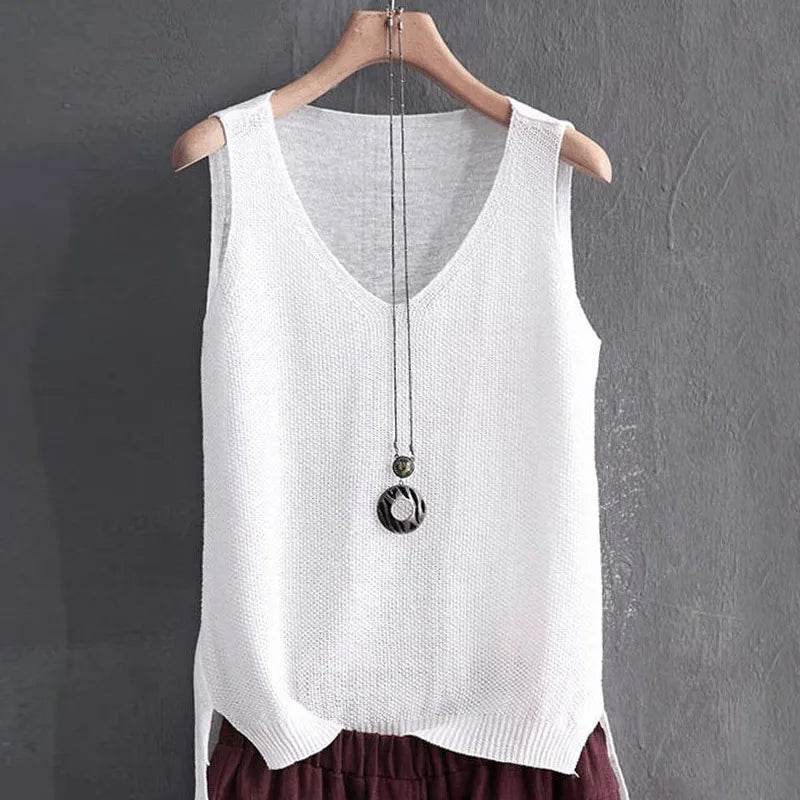 Women's Summer Sleeveless Knit Blouse - P12 Hub Europe