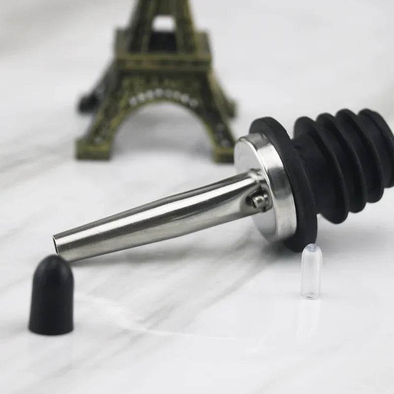Stainless Steel Wine Olive Oil Pourer Dispenser Spout Glass Bottle Pourer Cap Spout Stopper Mouth Dispenser Bartender - P12 Hub Europe