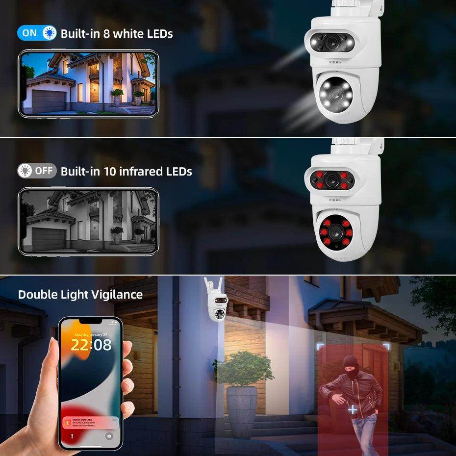 Outdoor Camera 5K Dual Lens Security Auto Track - P12 Hub Europe