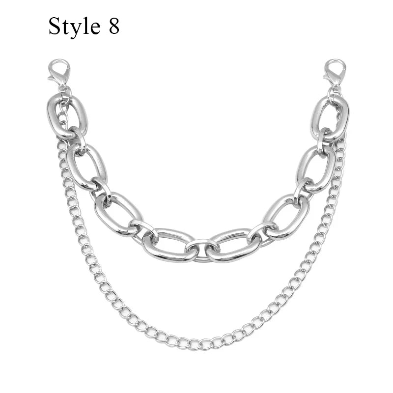 Multi-layer Metal Bag Chain DIY Handles Butterfly Heart Star Pendant Shoulder Bag Chain Replacement Bag Accessories Pearl Chain