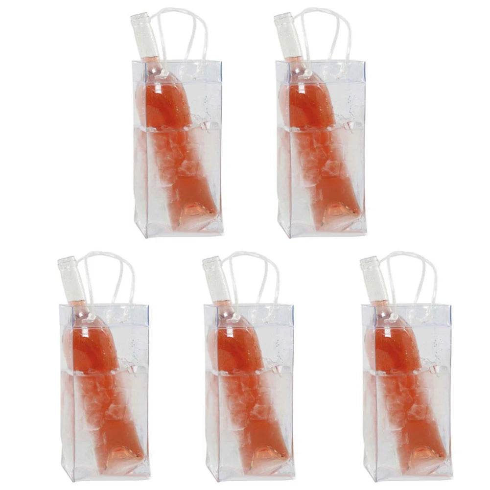 Ice Bag Wine Beer Champagne Bucket Drink Bottle Cooler Chiller Foldable Carrier PVC Ice Wine Bag Picnic Ice Wine Utensils - P12 Hub Europe