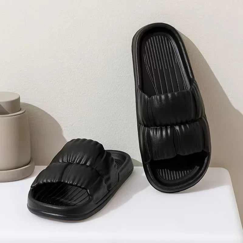Flower indoor home slippers summer simple anti slip men's and women's lightweight EVA spring cool slippers soft bottom bathroom