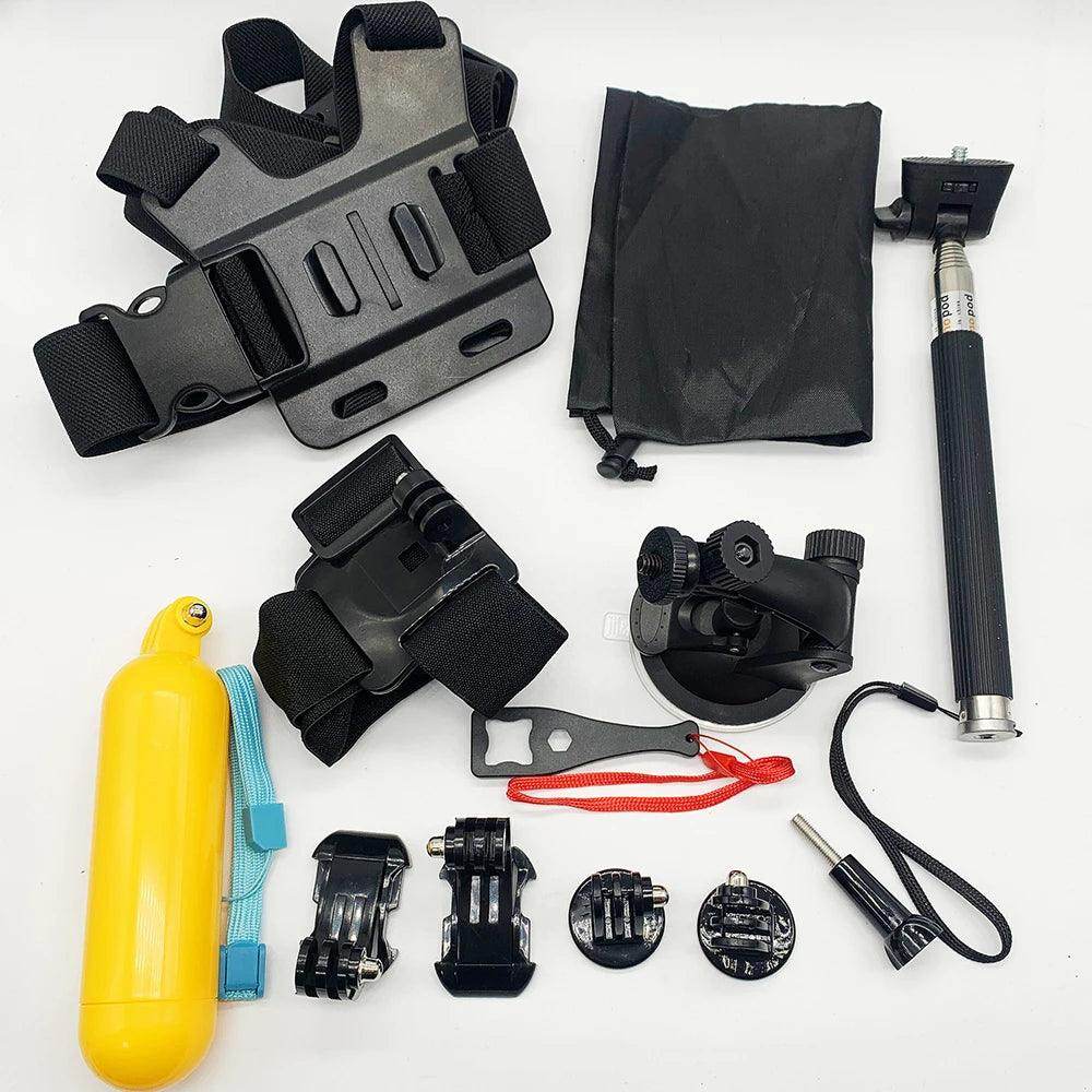 Action Camera Accessories Kit Mounts, Straps, Adapters - P12 Hub Europe