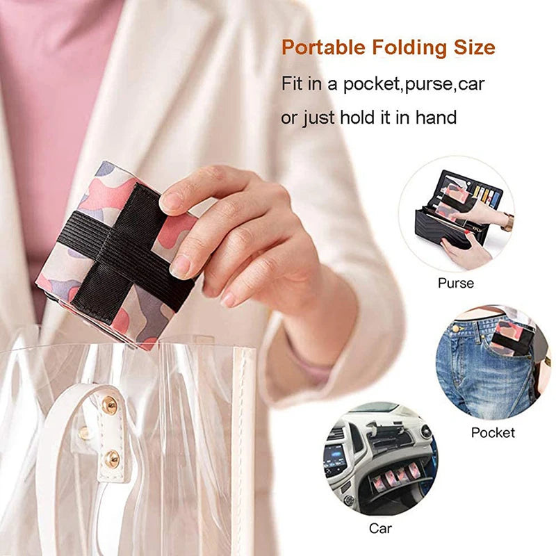 Foldable Storage Bag With Handle Portable Travel Camouflage Handbags 2024 New Large Capacity Shopping Bag High Quality