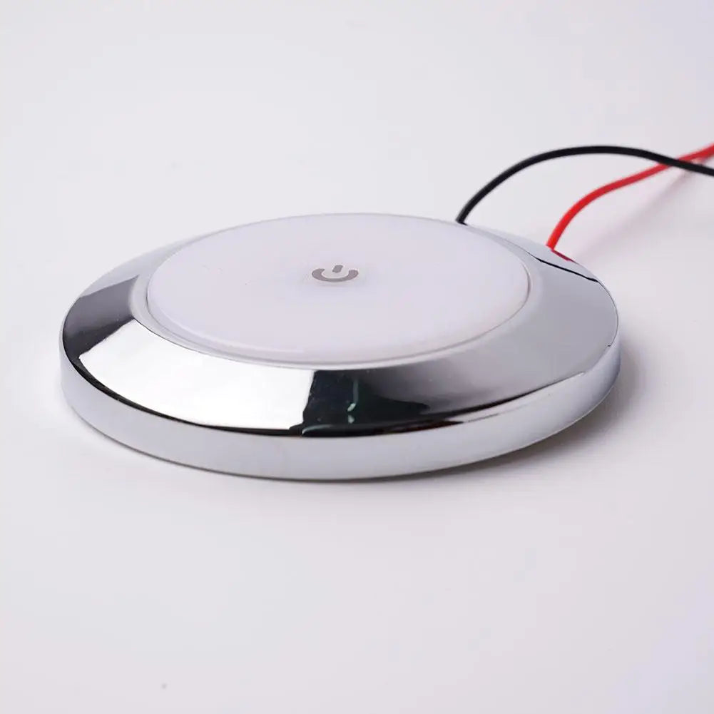 12V Car Interior Ceiling Light LED White touch Light Reading Roof Ceiling Dome Lamp For Camper Van Caravan Motorhome Boat Light