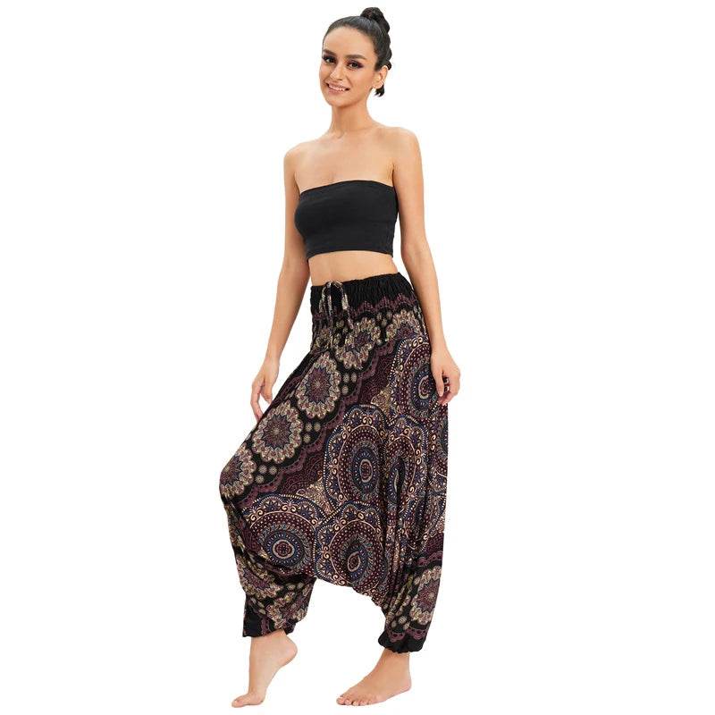 Women's Boho Harem Rayon Pants - P12 Hub Europe