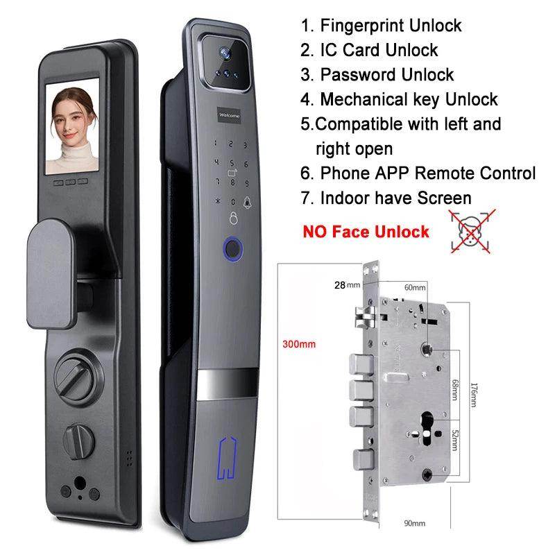 3D Face Lock w/ Camera Fingerprint, Card, 40-120mm, H20 - P12 Hub Europe