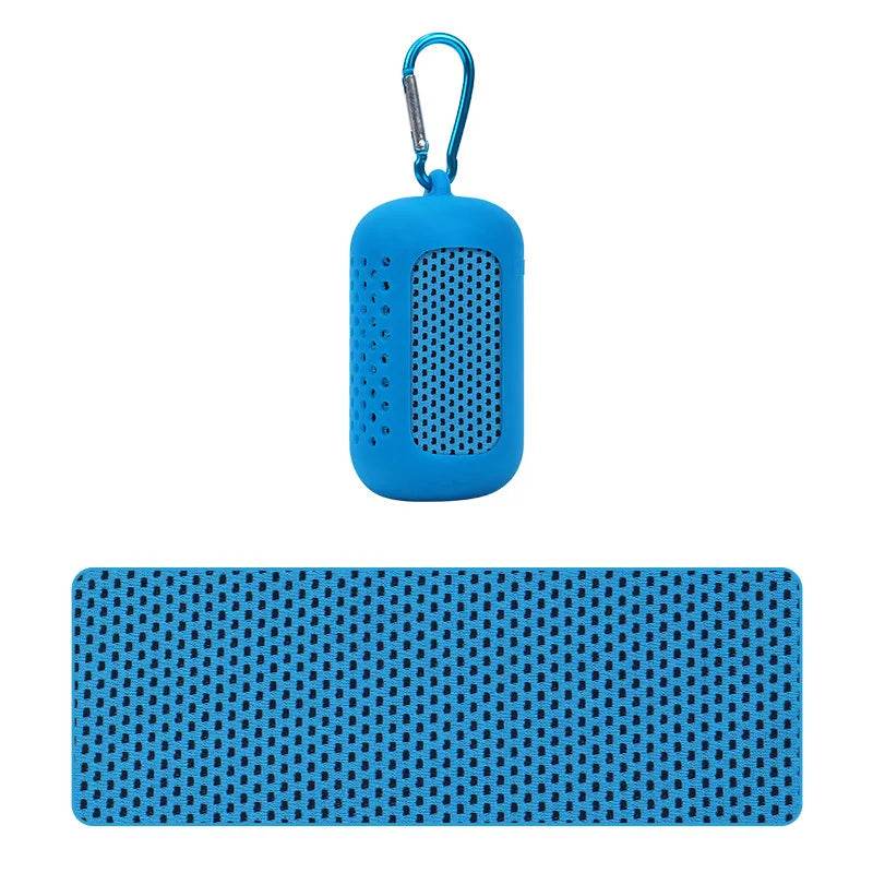Cooling Towel Circular Silicone Wrapped Cold Towel Quick Drying Microfiber Towels Beach Accessories Towel Sport Fitness - P12 Hub Europe