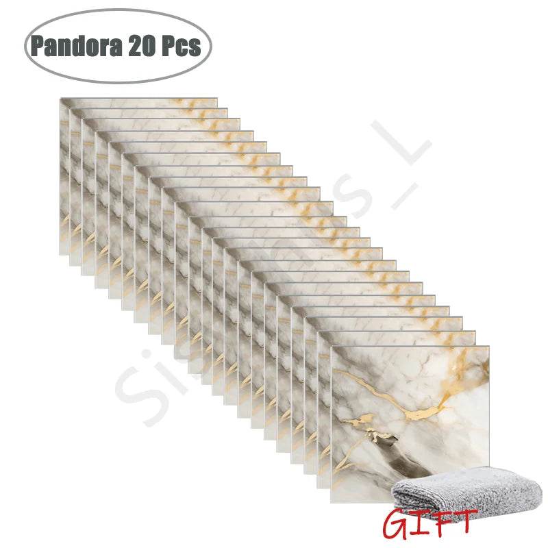 10-50Pcs PVC Marble Wall Stickers Self-Adhesive Thickened Tile Sticker Bathroom Waterproof Floor Sticker Kitchen Home Decoration - P12 Hub Europe