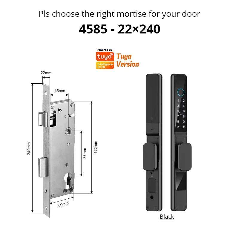 WiFi Smart Sliding Door Lock IP66, Fingerprint, Card, Code - P12 Hub Europe