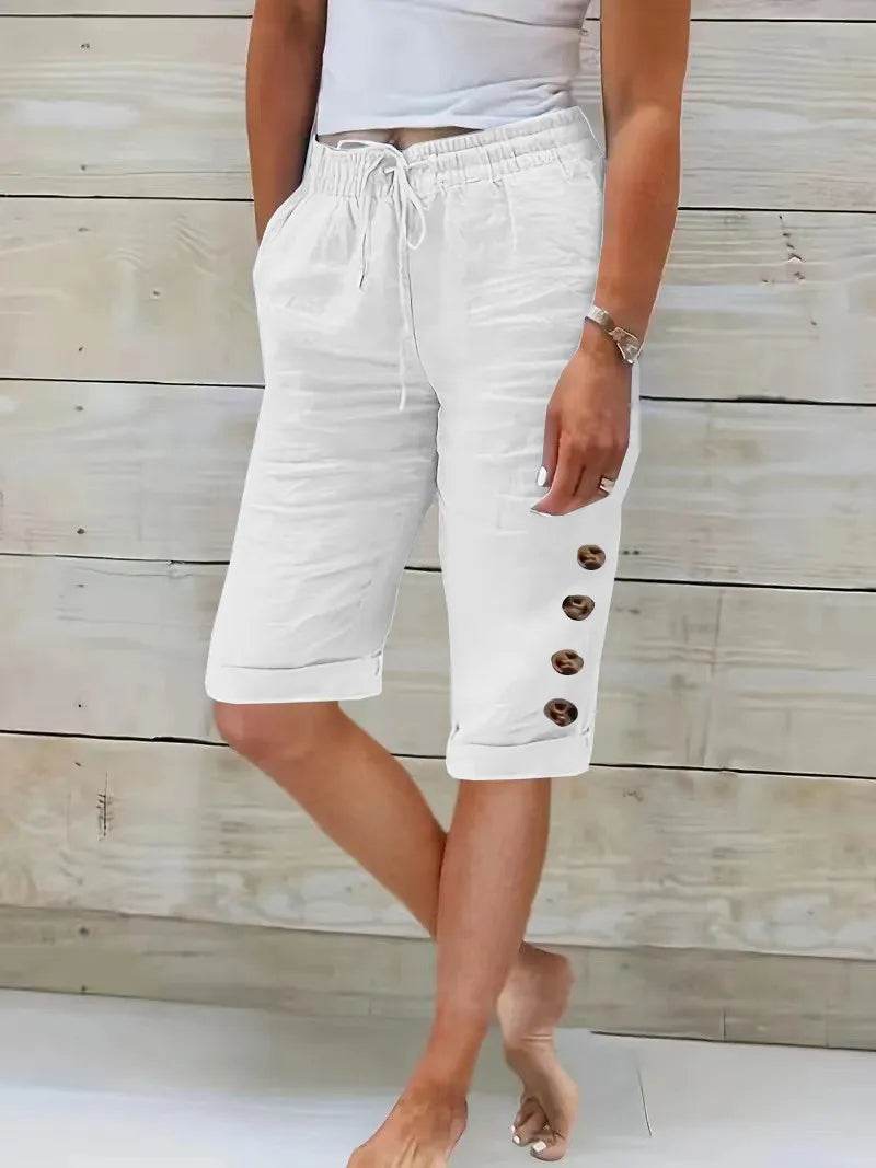 Women's Summer Cotton Linen Pants - P12 Hub Europe