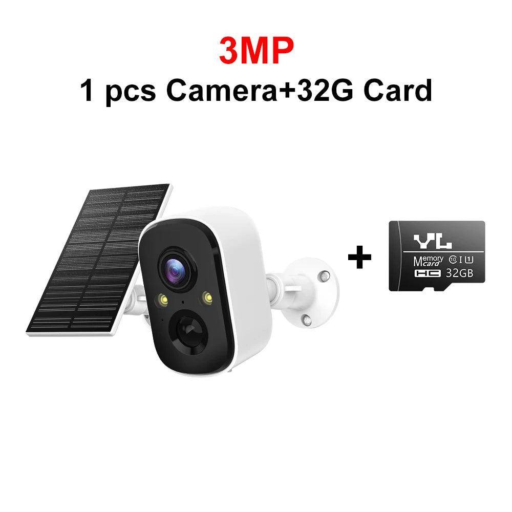 Solar Camera 3MP Battery, Wireless, Color Night, AI Detect - P12 Hub Europe