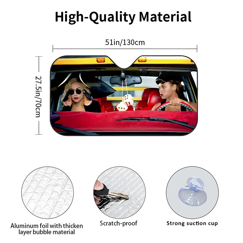Ld ga Telephone Car SunShade Heat-insulating Aluminum Film Windshield Sunshades UV Rays Blocks Car Sun Visor Protector