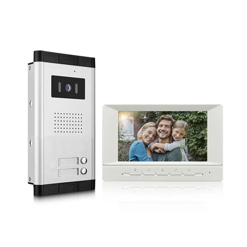 Video Door Phone7" 2 Call Buttons, Intercom, Unlock, 700TVL - P12 Hub Europe