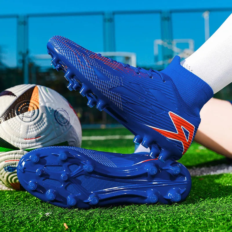2025 Pink Football Boots Men Lawn Long Spike Men’s Soccer Shoes Society Plus Size 47 Outdoor Sports Soccer Boot For Men Trainers