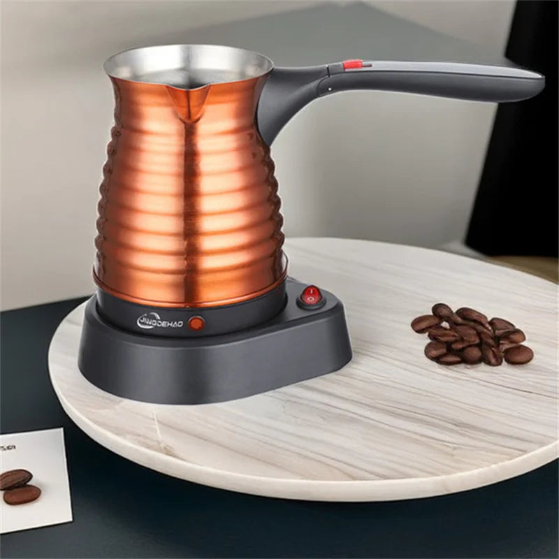Mini Türkiye Coffee Pot Electric Coffee Kettle Turkish Pot 600W 0.5L 220V Stainless Steel Tea Kettle Hot Milk Italian Mocha Pots