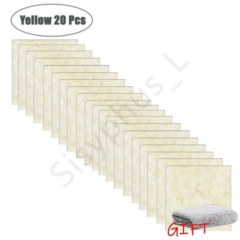10-50Pcs PVC Marble Wall Stickers Self-Adhesive Thickened Tile Sticker Bathroom Waterproof Floor Sticker Kitchen Home Decoration - P12 Hub Europe