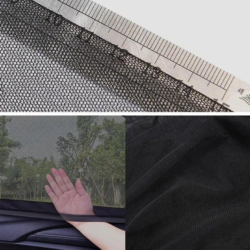 Car Sunshade Curtains Universal Side Window Shades SUV Curtains Protection Repellent Mosquito Mesh Net Sunshade Auto Accessories