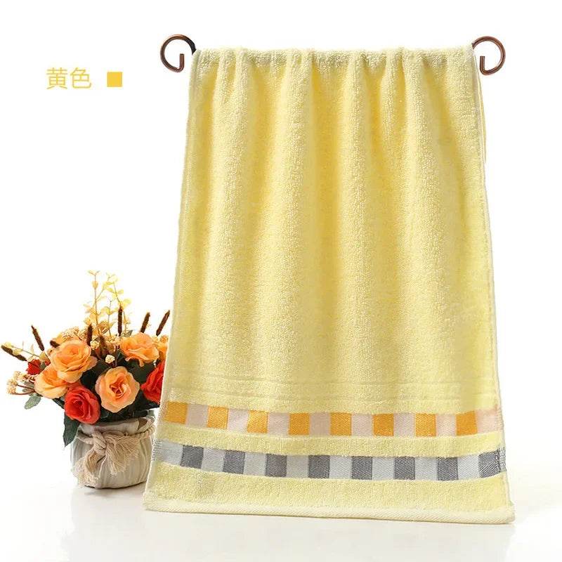 77X33cm Reusable Bath Towels 100% Cotton Towel Avaliable Cotton Fiber Natural Eco-friendly Embroidered Bath Towel Bathroom Decor - P12 Hub Europe