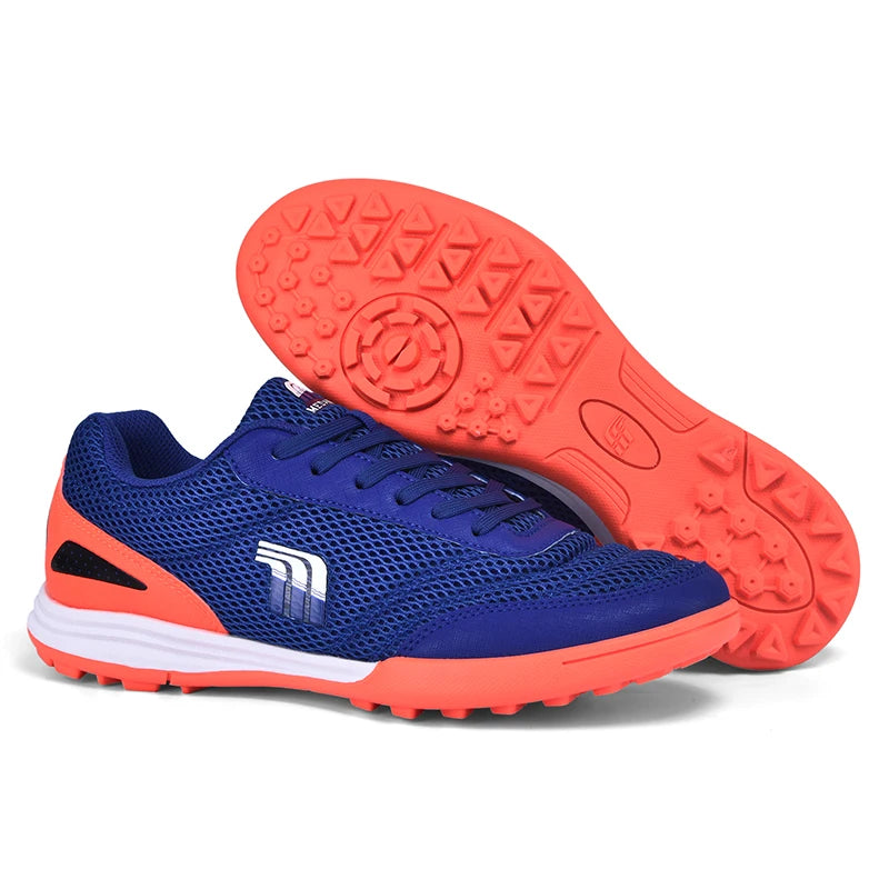 Men‘s Soccer Shoes Low Top Breathable Football Boots Non-Slip Futsal Training Sneakers Outdoor Ankle Spikeless Soccer Shoes