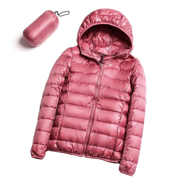 Women's Down Jacket Climbing Clothes Sportswear Hiking 90% White Duck Down Coat Warm Sports Camping Outing Trekking