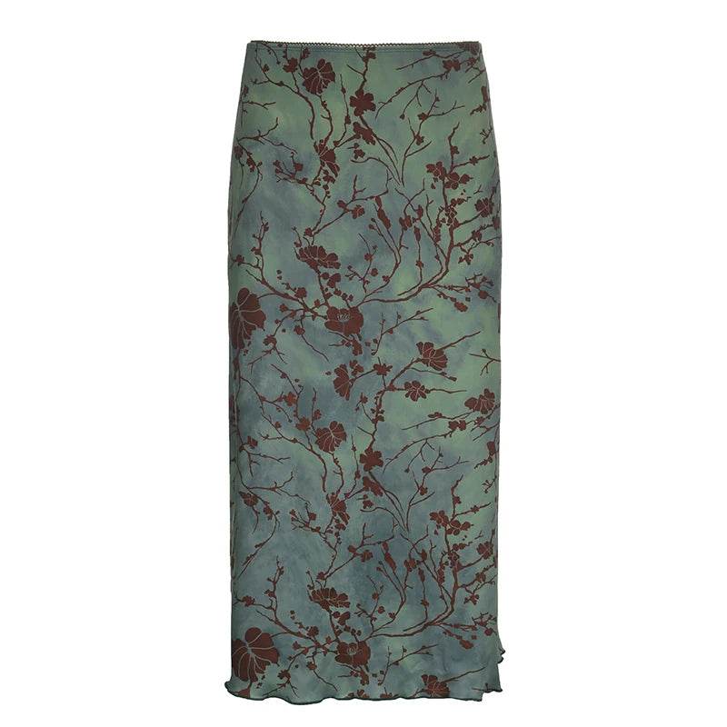 Floral Print Low Rise Skirt - P12 Hub Europe