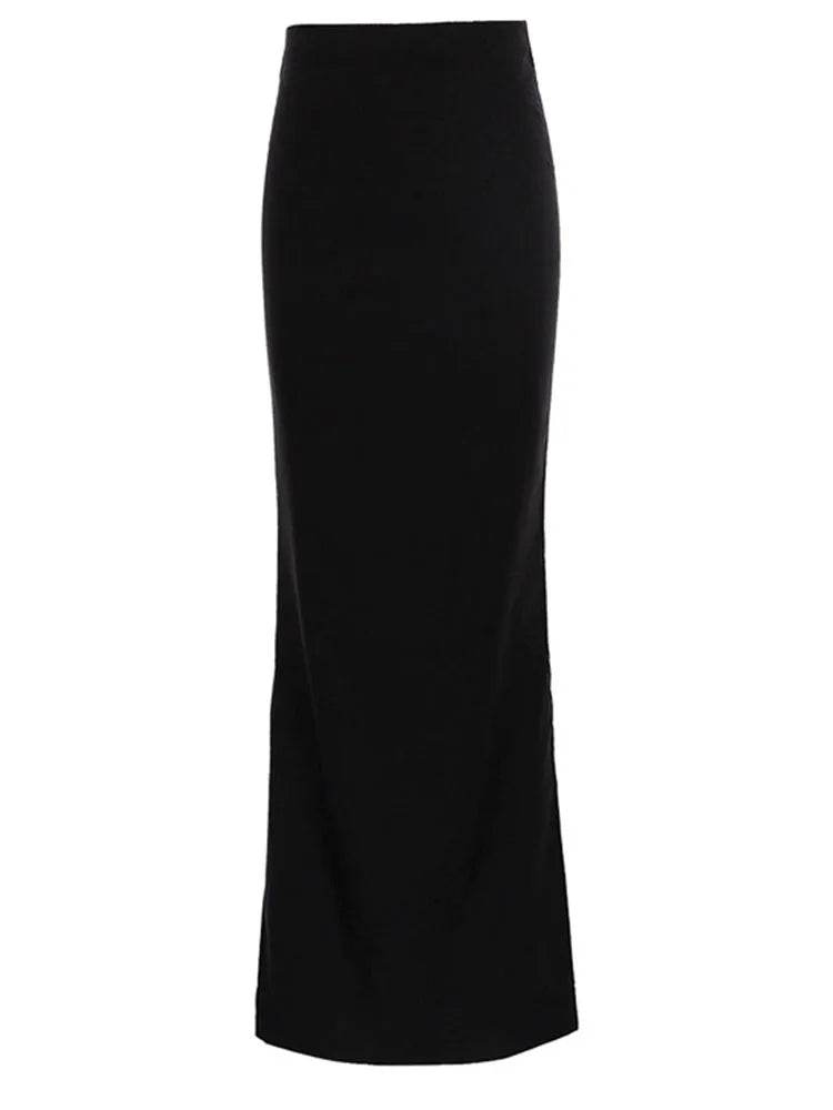 Women's Black Maxi Skirt - P12 Hub Europe