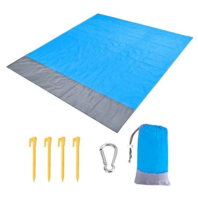 2x2.1m Waterproof Pocket Beach Mat Blanket Folding Camping Mattress Portable Lightweight Mat Outdoor Picnic Mat Sand Beach Towel - P12 Hub Europe