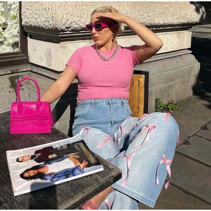 Sweet Bow Denim Jeans - P12 Hub Europe