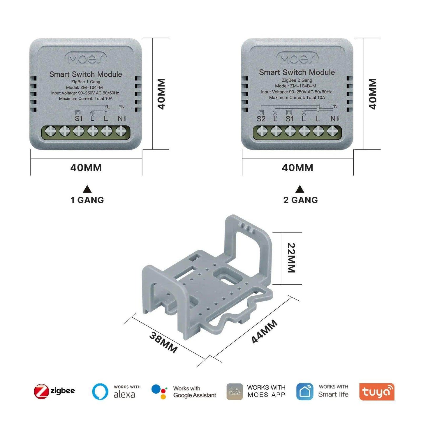 Mini Smart Switch WiF Zigbee Works with Alexa and Google - P12 Hub Europe