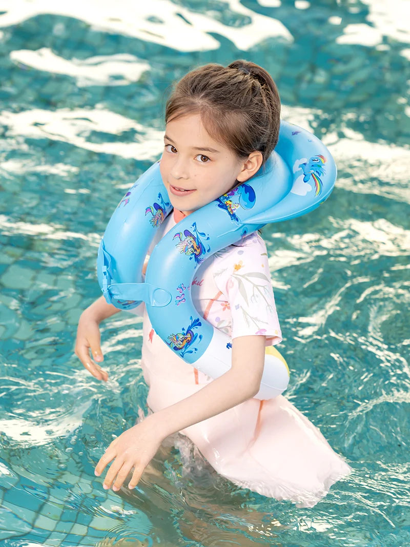 Baby Pool Float Inflatable Swimming Ring Vest Child Water Play Equipment Safety Buckle Dual Airbags Swimming Jacket for Kids 2-6