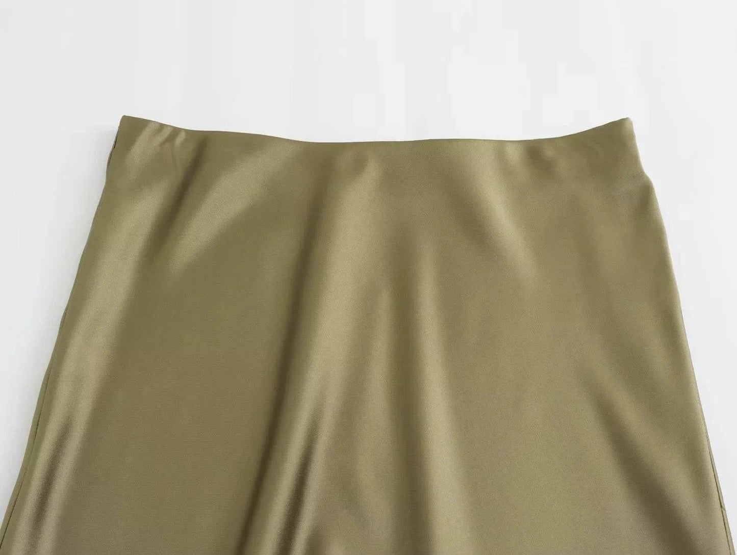 Women's Y2K Satin Midi Skirt - P12 Hub Europe