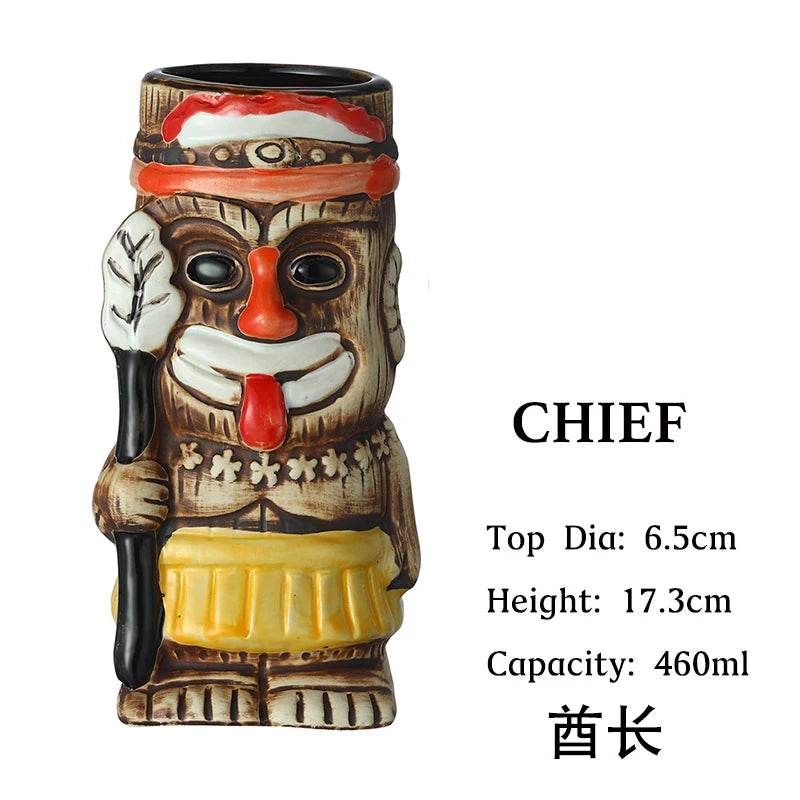 1PCS Tiki Mugs Ceramic Mug Party Cocktail Tumbler For Liquor, Beverages - P12 Hub Europe